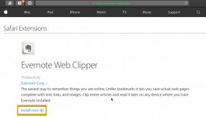 install evernote web clipper safari