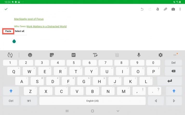 how to copy in evernote android