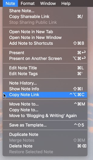 merge together notes in evernote for mac