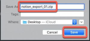 export notion database to csv