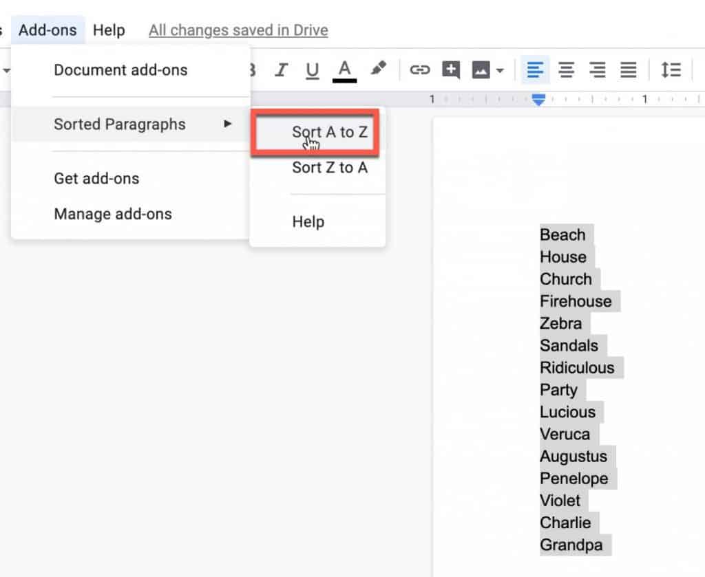 How To Sort A List Alphabetically In Google Docs Step By Step The Productive Engineer