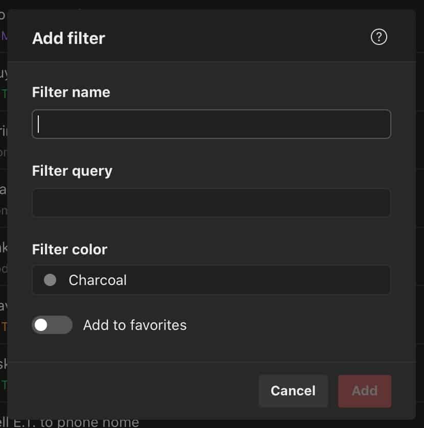 todoist filter query