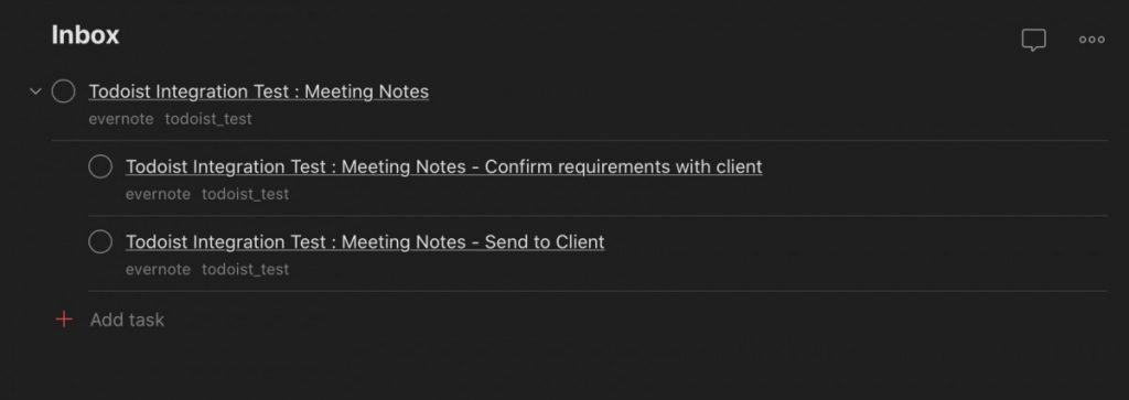 create todo list in evernote