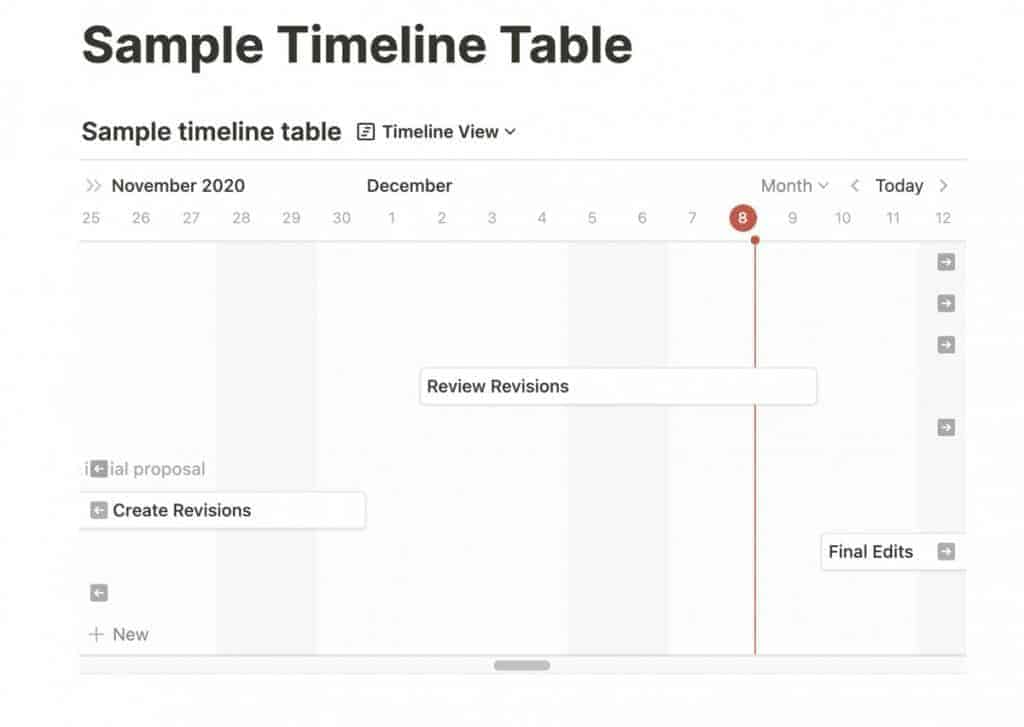 Notion Timeline Template Free