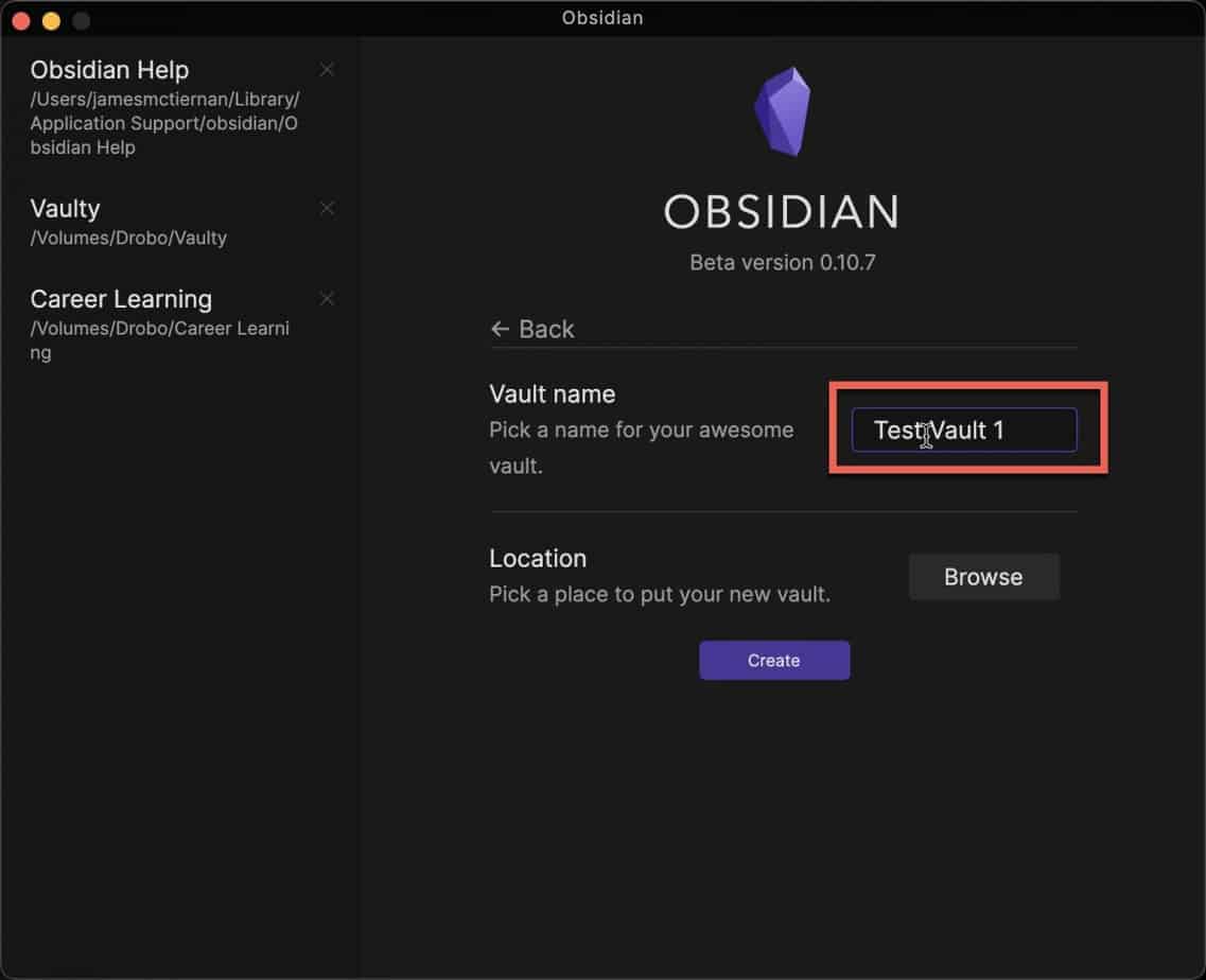 obsidian for notes