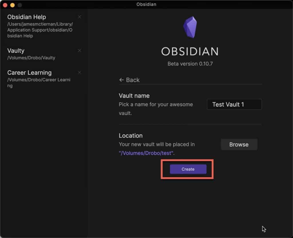 obsidian notes