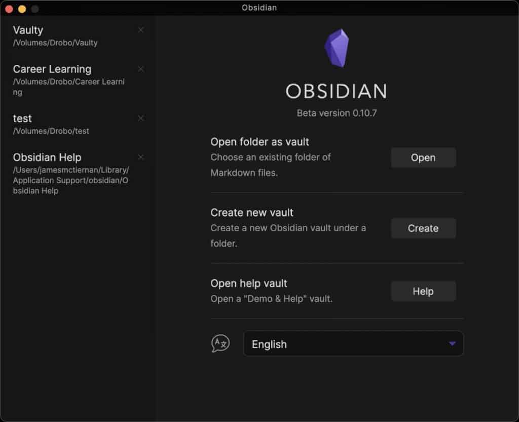 obsidian productivity app