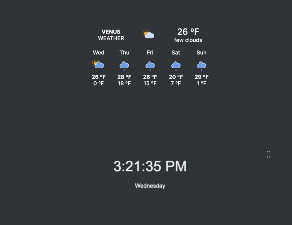 weather widget notion