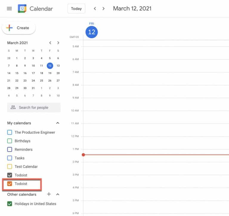 sync todoist with google calendar