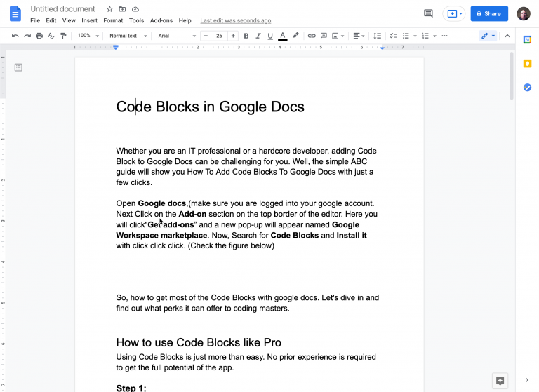 how to add footnote on google docs