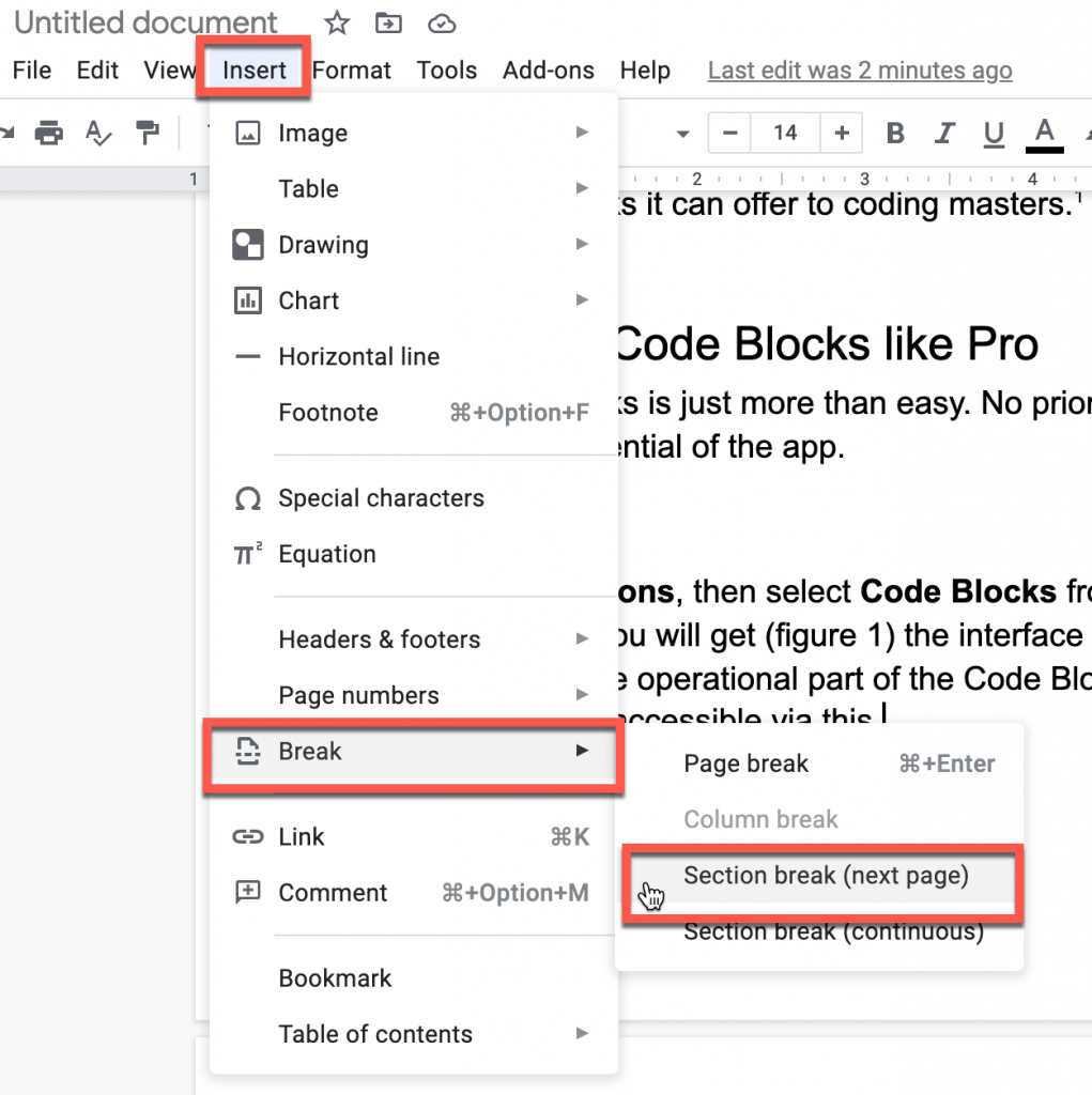 endnotes google docs