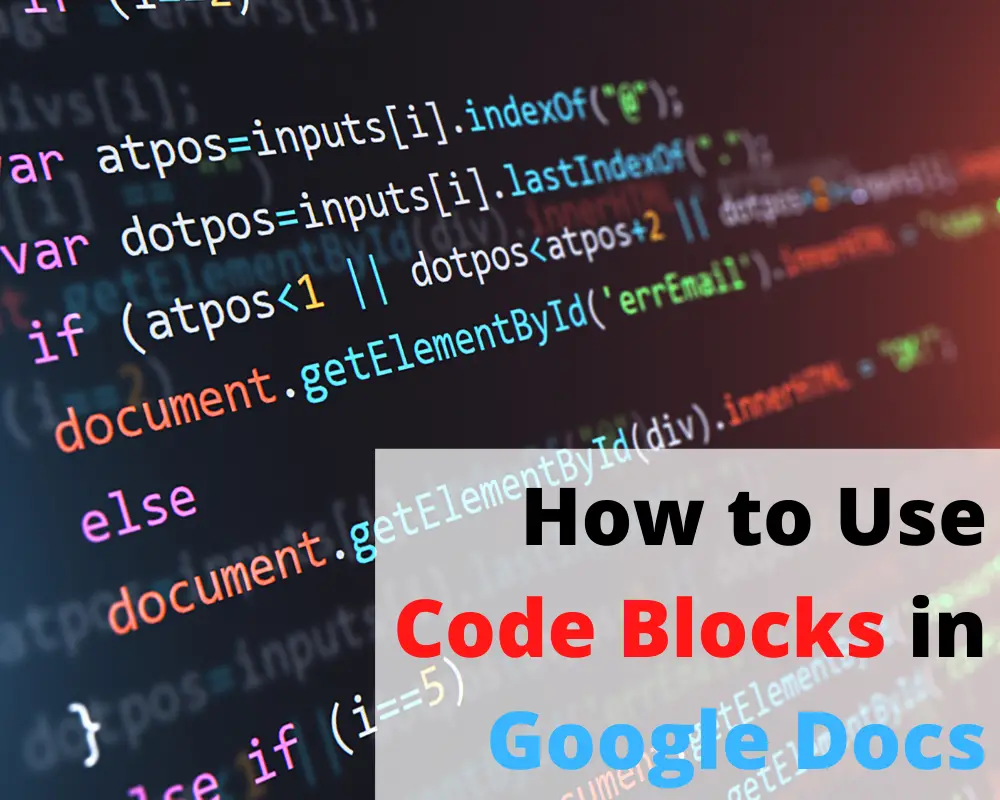 google docs code blocks