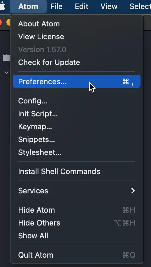 Accessing Preferences in Atom