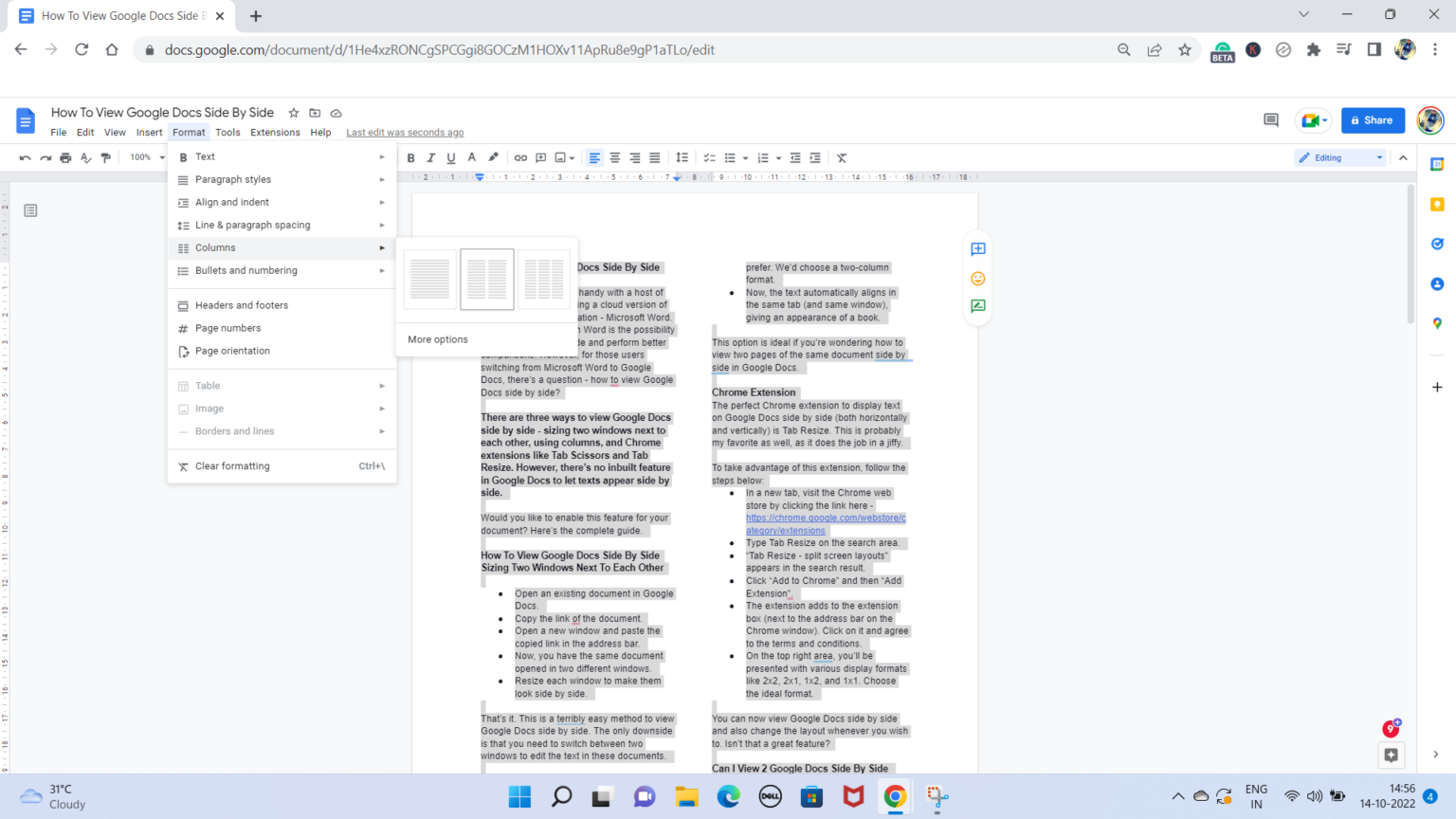 Ultimate Guide to Viewing Google Docs Side By Side The Productive