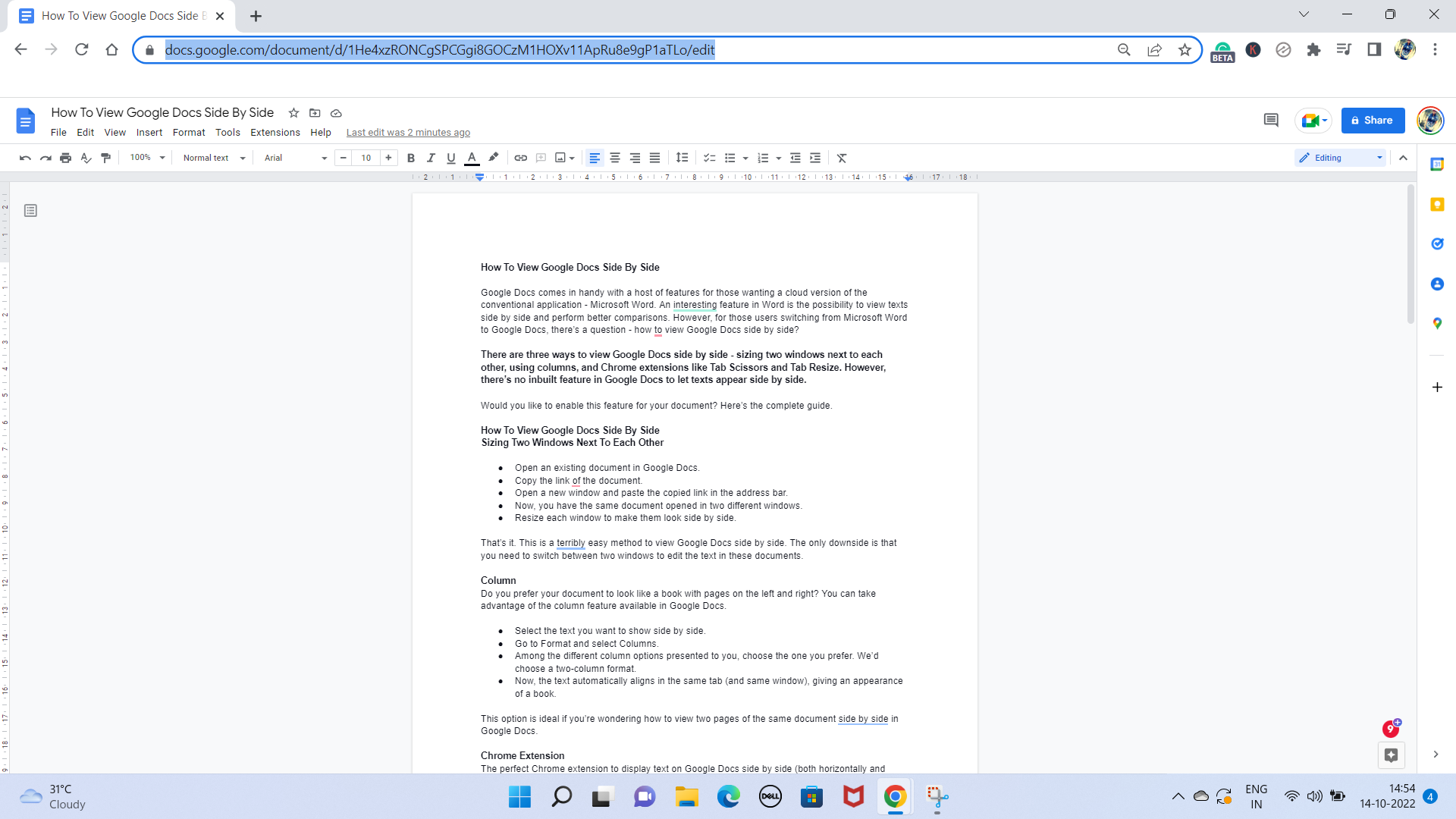 Ultimate Guide to Viewing Google Docs Side By Side The Productive