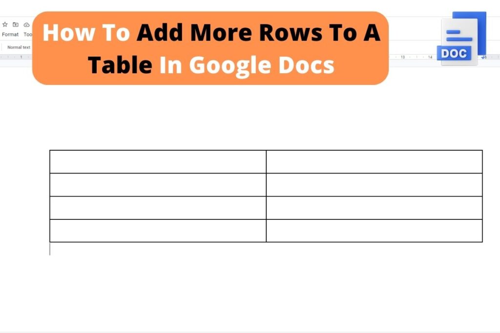 How Do I Add More Rows To A Table In Google Docs