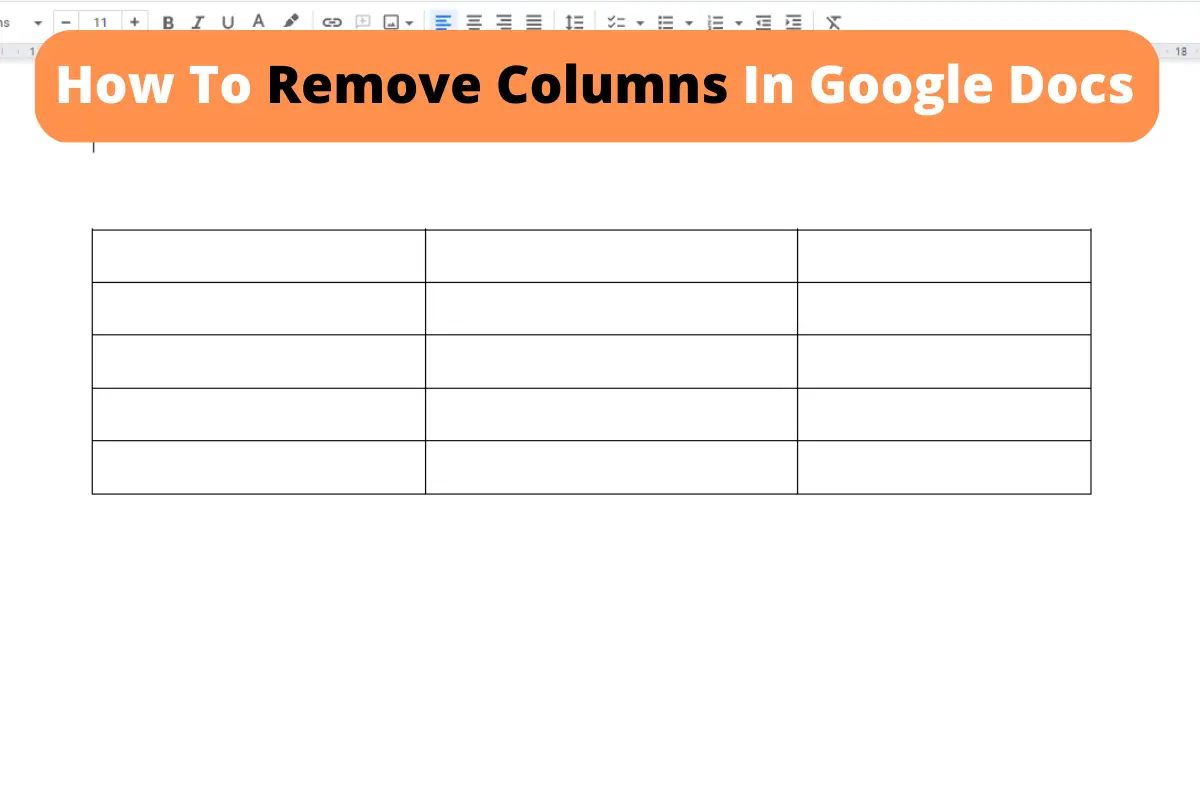 How Do You Remove Columns In Google Docs