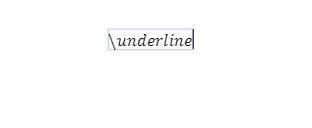 Type underline